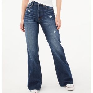 REAL DENIM HIGH-RISE WIDE-LEG JEAN